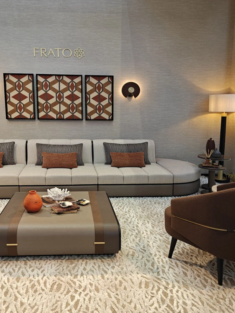 Frato bespoke furniture setting at Decorex London luxury interior design exhibition