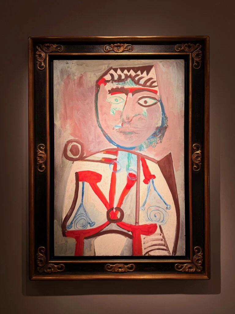 Pablo Picasso 1970 framed oil on canvas Personnage at Opera Gallery, PAD London